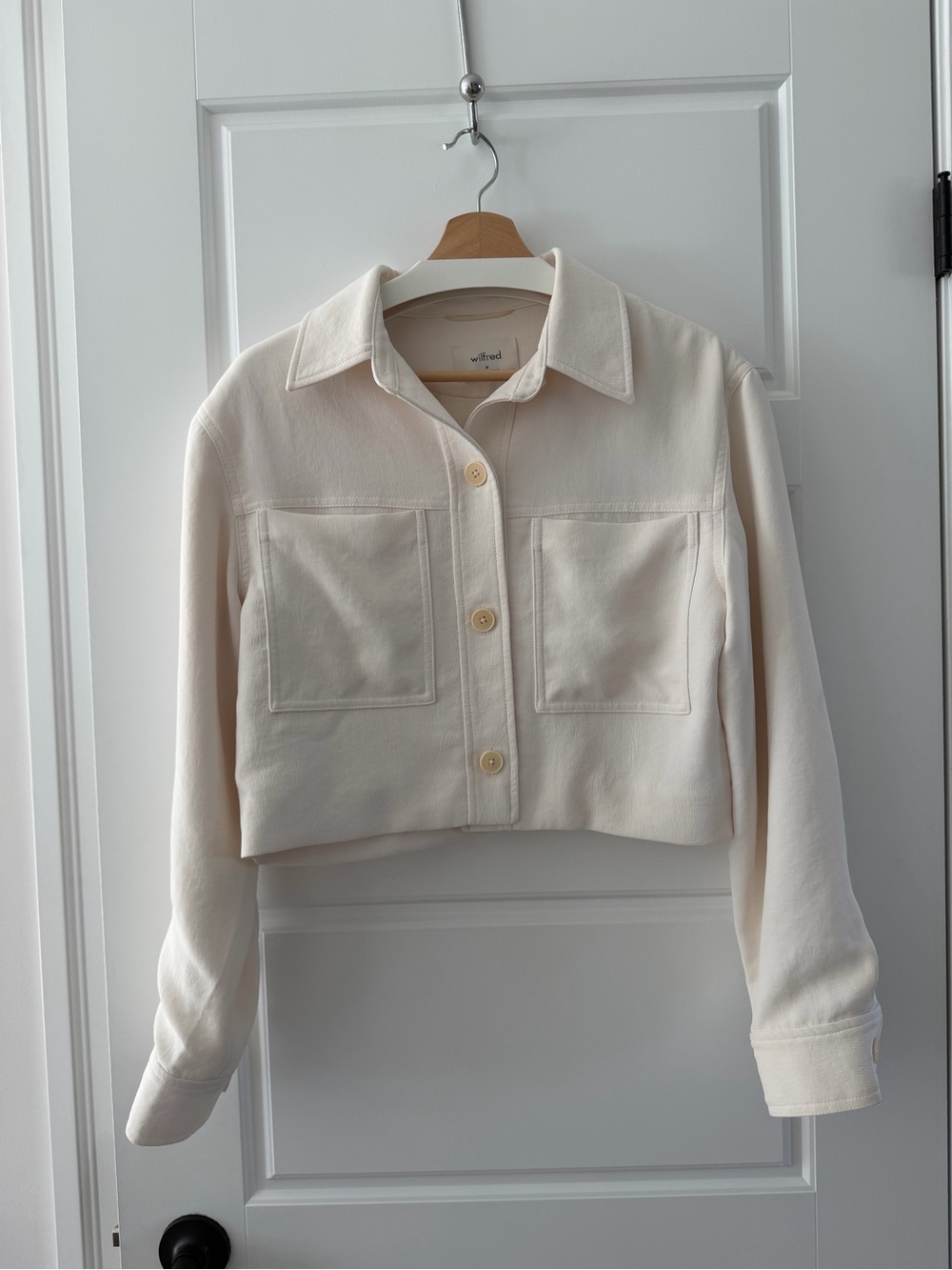 Wilfred Cropped Cream crepette jacket